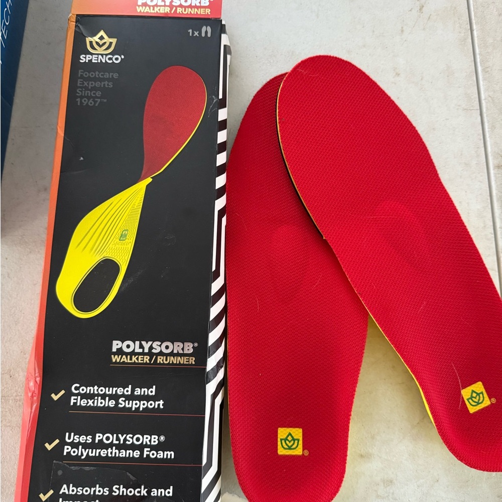 Spenco Red and Yellow Men's Shoes